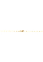 1.75 Millimeter Solid Mirror Chain Necklace in 10K Yellow Gold