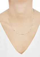 1.75 Millimeter Solid Mirror Chain Necklace in 10K Yellow Gold