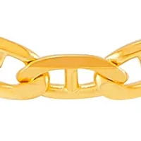 Solid Beveled Mariner Chain in 10K Yellow Gold