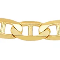 Solid Beveled Mariner Bracelet in 10K Yellow Gold