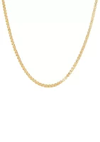 Solid Foldover Heart Chain in 10K Yellow Gold