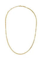 Solid Foldover Heart Chain in 10K Yellow Gold