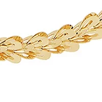 Solid Foldover Heart Chain in 10K Yellow Gold