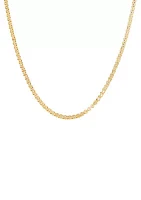 Solid Foldover Heart Chain in 10K Yellow Gold