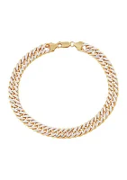 Hollow Crub Bracelet in 10K Yellow Gold