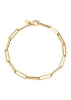 3.9 mm Hollow Paper Clip Chain in 10K Yellow Gold