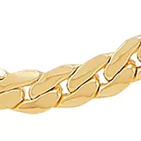 Hollow Flat Micro Cuban Chain in 10K Yellow Gold