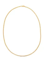 Hollow Flat Micro Cuban Chain in 10K Yellow Gold