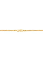 Hollow Flat Micro Cuban Chain in 10K Yellow Gold