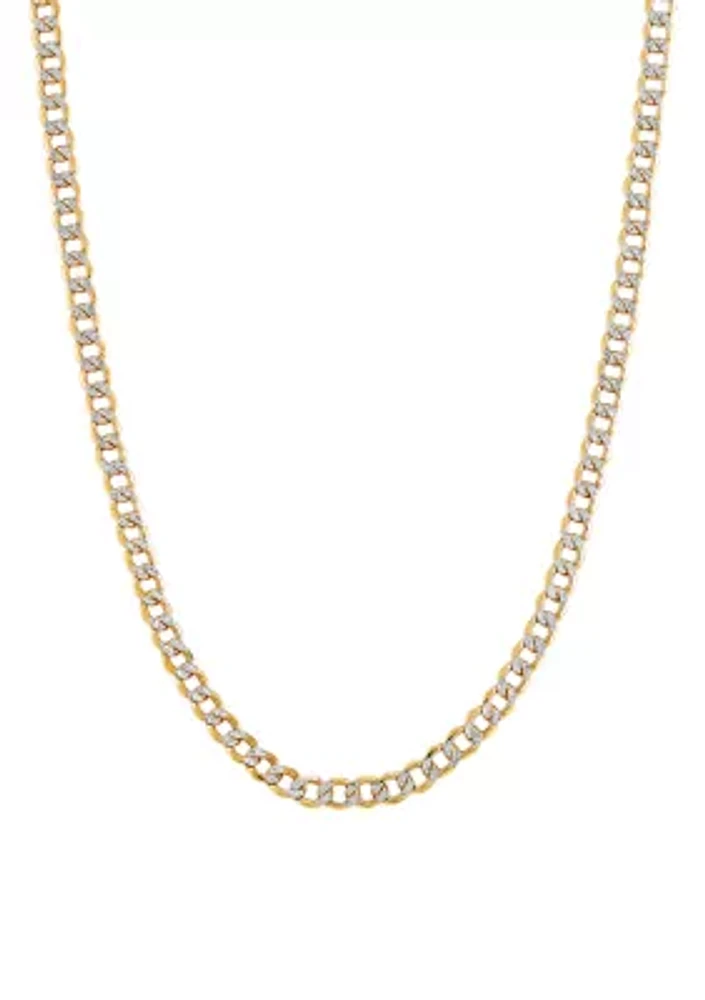 Hollow Curb Chain in 10K Yellow Gold