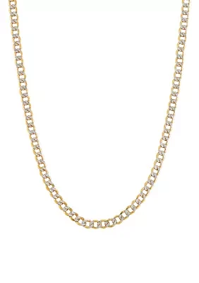 Hollow Curb Chain in 10K Yellow Gold