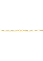 Hollow Curb Chain in 10K Yellow Gold