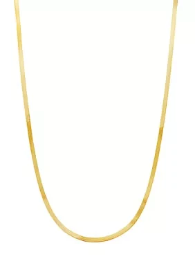 Herringbone Chain Necklace in 10K Yellow Gold