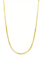 Herringbone Chain Necklace in 10K Yellow Gold