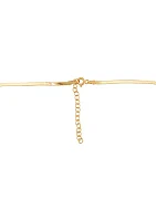 Herringbone Chain Necklace in 10K Yellow Gold