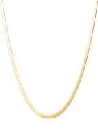 Herringbone Chain Necklace in 10K Yellow Gold