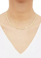 Herringbone Chain Necklace in 10K Yellow Gold