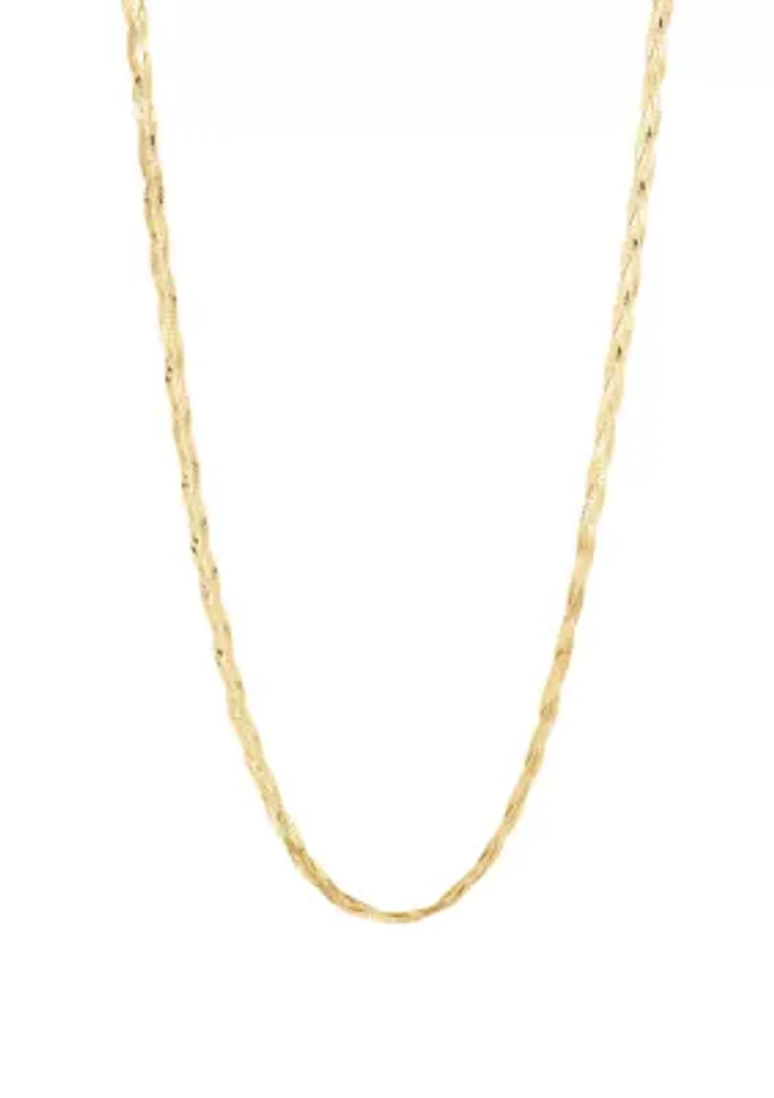 Herringbone Chain in 10K Yellow Gold