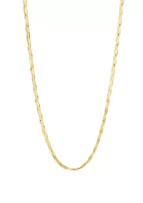 Herringbone Chain in 10K Yellow Gold