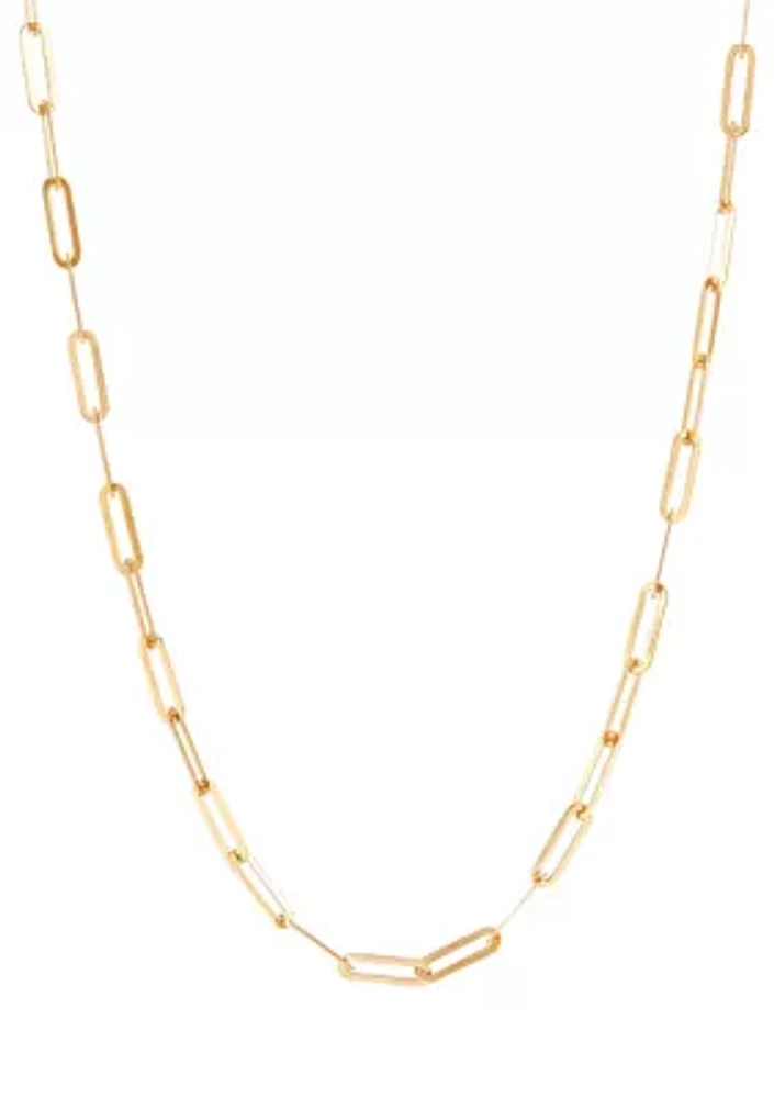 Paperclip Chain in 10K Yellow Gold