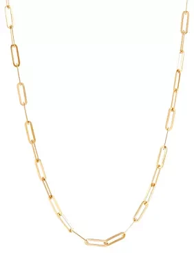 Paperclip Chain in 10K Yellow Gold