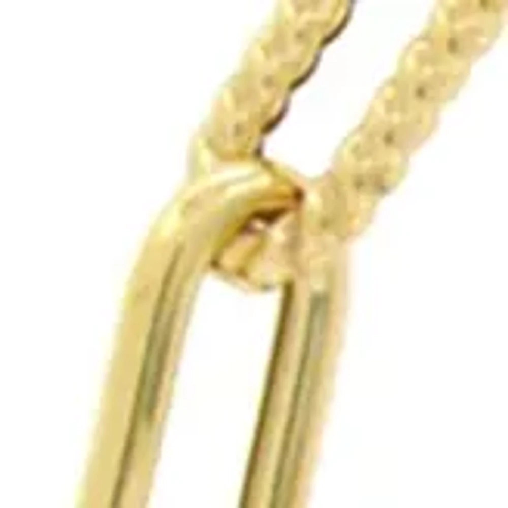 10K Yellow Gold Twist Paperclip Chain Necklace