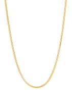 1.5 Millimeter Solid Herringbone Chain in 10K Yellow Gold