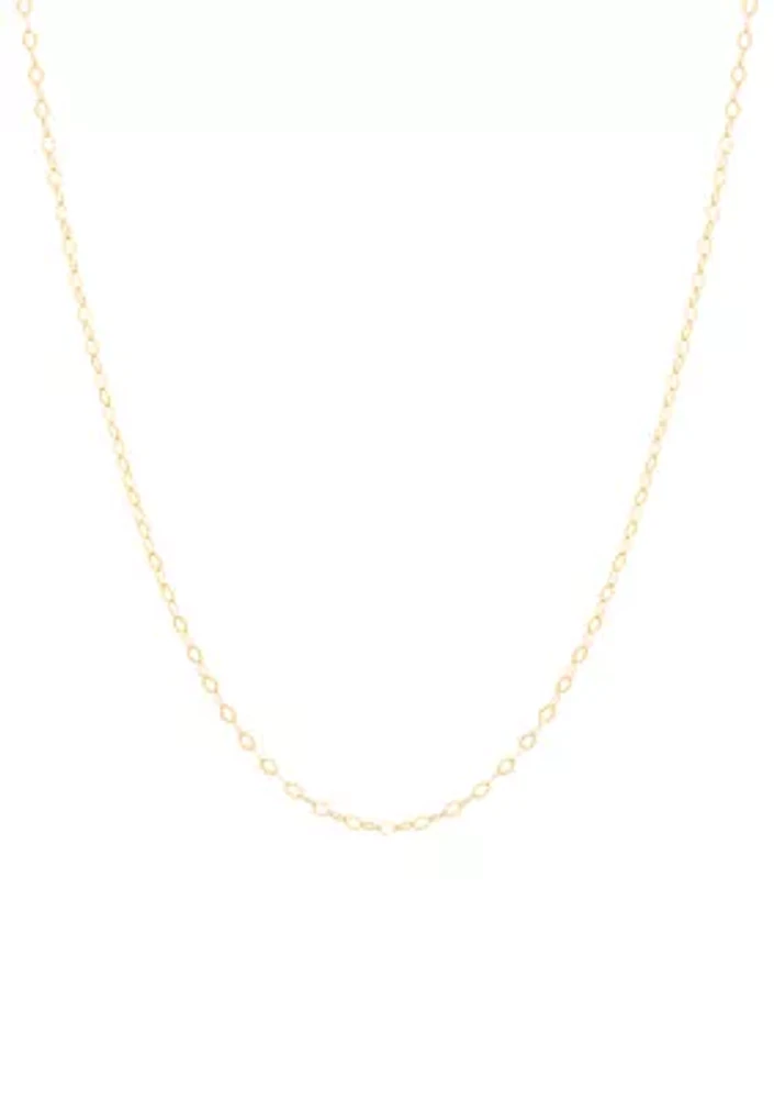 Cable Chain Necklace in 10K Yellow Gold