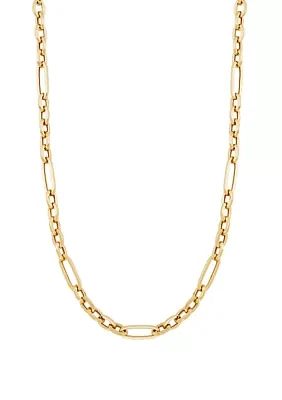 4.5 Millimeter Figaro Chain Necklace in 10K Yellow Gold