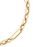 Figaro Design Chain Bracelet in 10K Yellow Gold