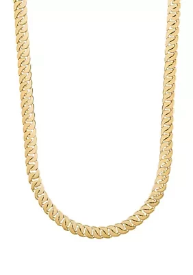 5 Millimeter Flat Wire Cuban Chain Necklace in 10K Yellow Gold