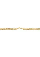 5 Millimeter Flat Wire Cuban Chain Necklace in 10K Yellow Gold