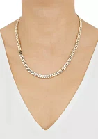 5 Millimeter Flat Wire Cuban Chain Necklace in 10K Yellow Gold