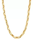 Hollow Oval Links Necklace in 10K Yellow Gold