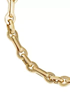 Bone Design Links Bracelet in 10K Yellow Gold