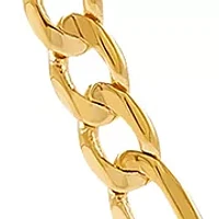 Solid Figaro Chain Necklace in 10K Yellow Gold