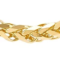 Solid Square Wheat Chain in 10K Yellow Gold