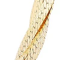 2.7 mm Solid Textured Braided Herringbone Chain Necklace in 10K Yellow Gold