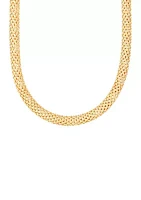 Hollow Popcorn Chain Necklace in 10K Yellow Gold