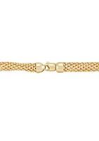 Hollow Popcorn Chain Necklace in 10K Yellow Gold