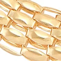 Hollow Oval Popcorn Bracelet in 10K Yellow Gold