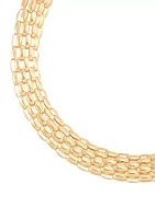 Hollow Oval Popcorn Bracelet in 10K Yellow Gold