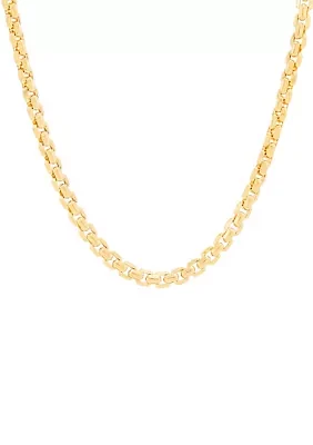 Hollow Box Chain in 10K Yellow Gold