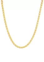 Hollow 4 Sided Franco Chain in 10K Yellow Gold