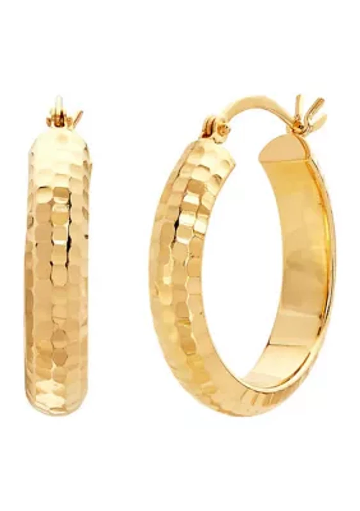 Flex Tube Hoop Earrings in 10K Yellow Gold