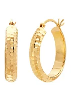 Flex Tube Hoop Earrings in 10K Yellow Gold