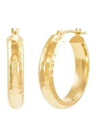 Flex Tube Hoop Earrings in 10K Yellow Gold