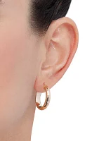 Flex Tube Hoop Earrings in 10K Yellow Gold