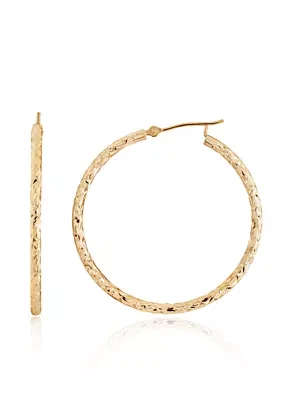 Hoop Earrings in 10K Yellow Gold