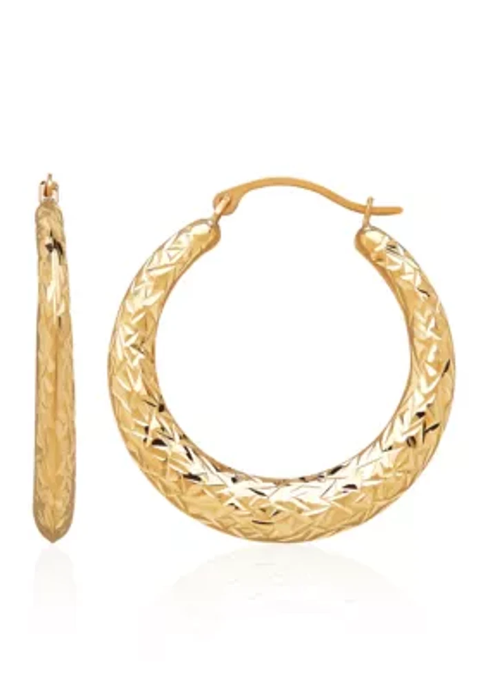 Hoop Earrings in 10K Yellow Gold